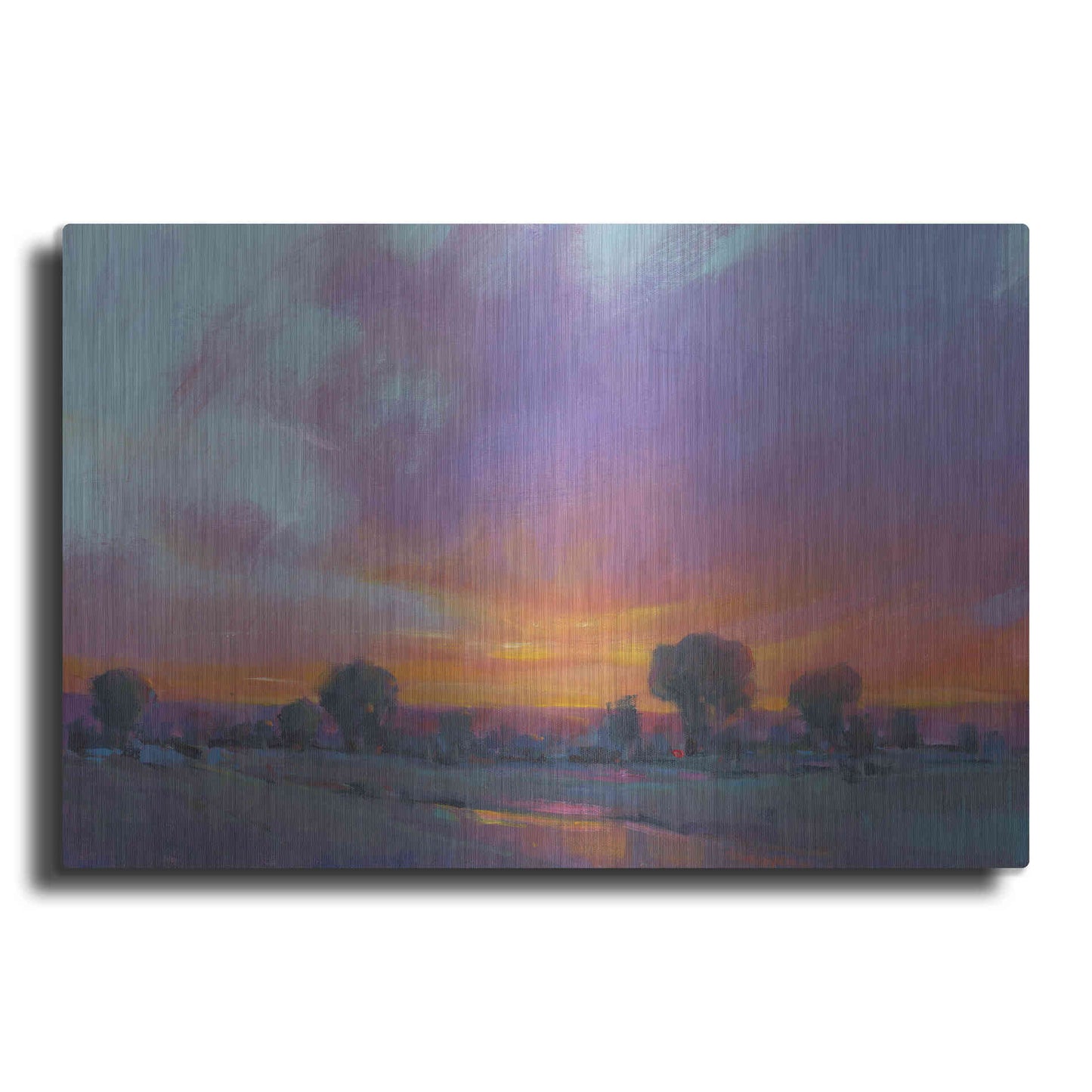 Luxe Metal Art 'Fiery Sunset I' by Tim O'Toole, Metal Wall Art