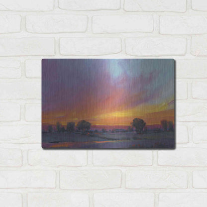 Luxe Metal Art 'Fiery Sunset II' by Tim O'Toole, Metal Wall Art,16x12