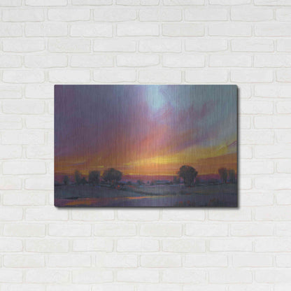 Luxe Metal Art 'Fiery Sunset II' by Tim O'Toole, Metal Wall Art,36x24