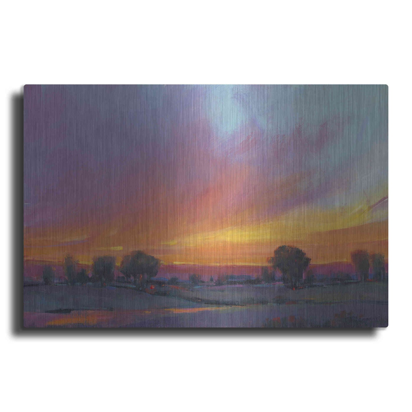 Luxe Metal Art 'Fiery Sunset II' by Tim O'Toole, Metal Wall Art