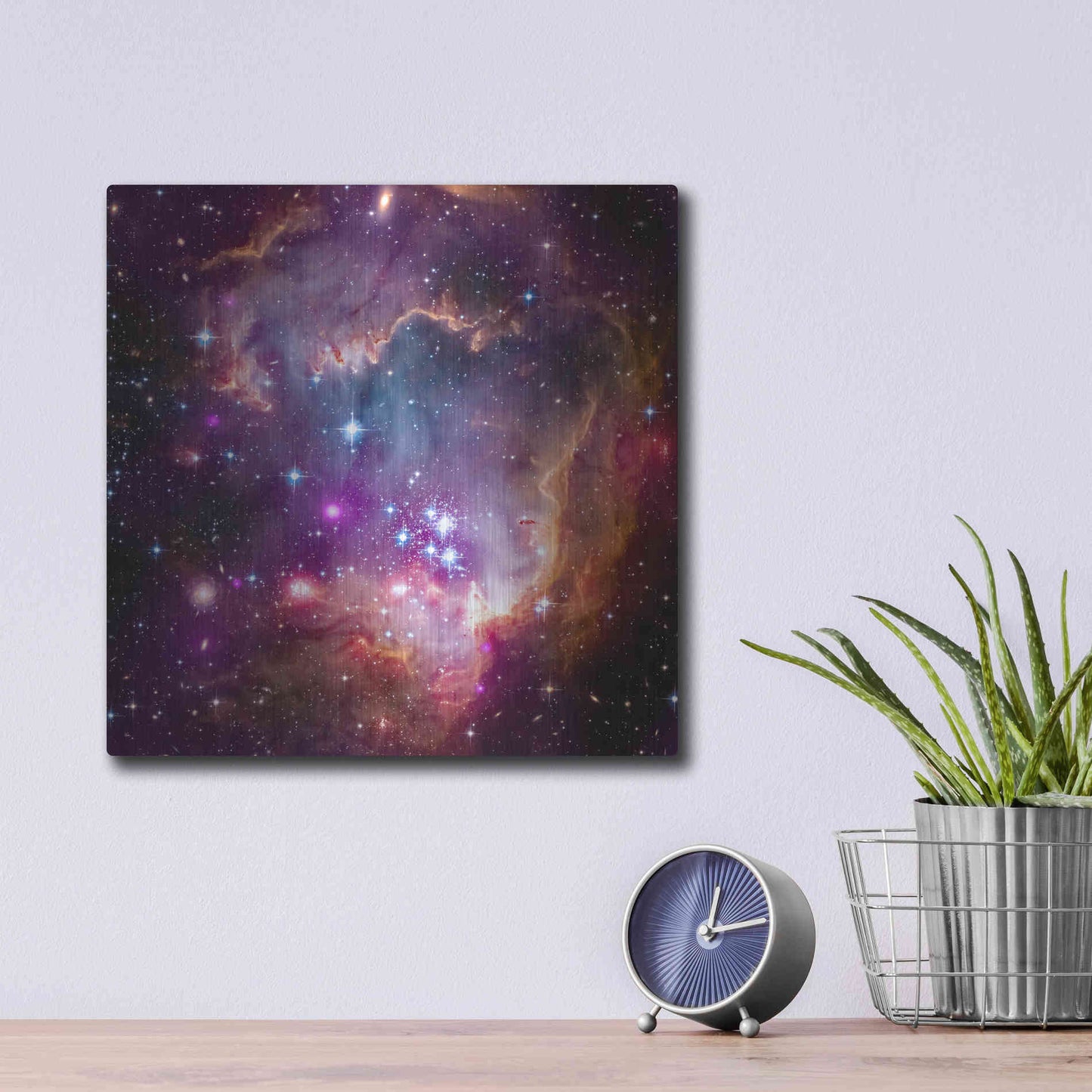 Luxe Metal Art 'Magellanic Cloud' Hubble Space Telescope, Metal Wall Art,12x12