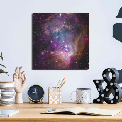 Luxe Metal Art 'Magellanic Cloud' Hubble Space Telescope, Metal Wall Art,12x12