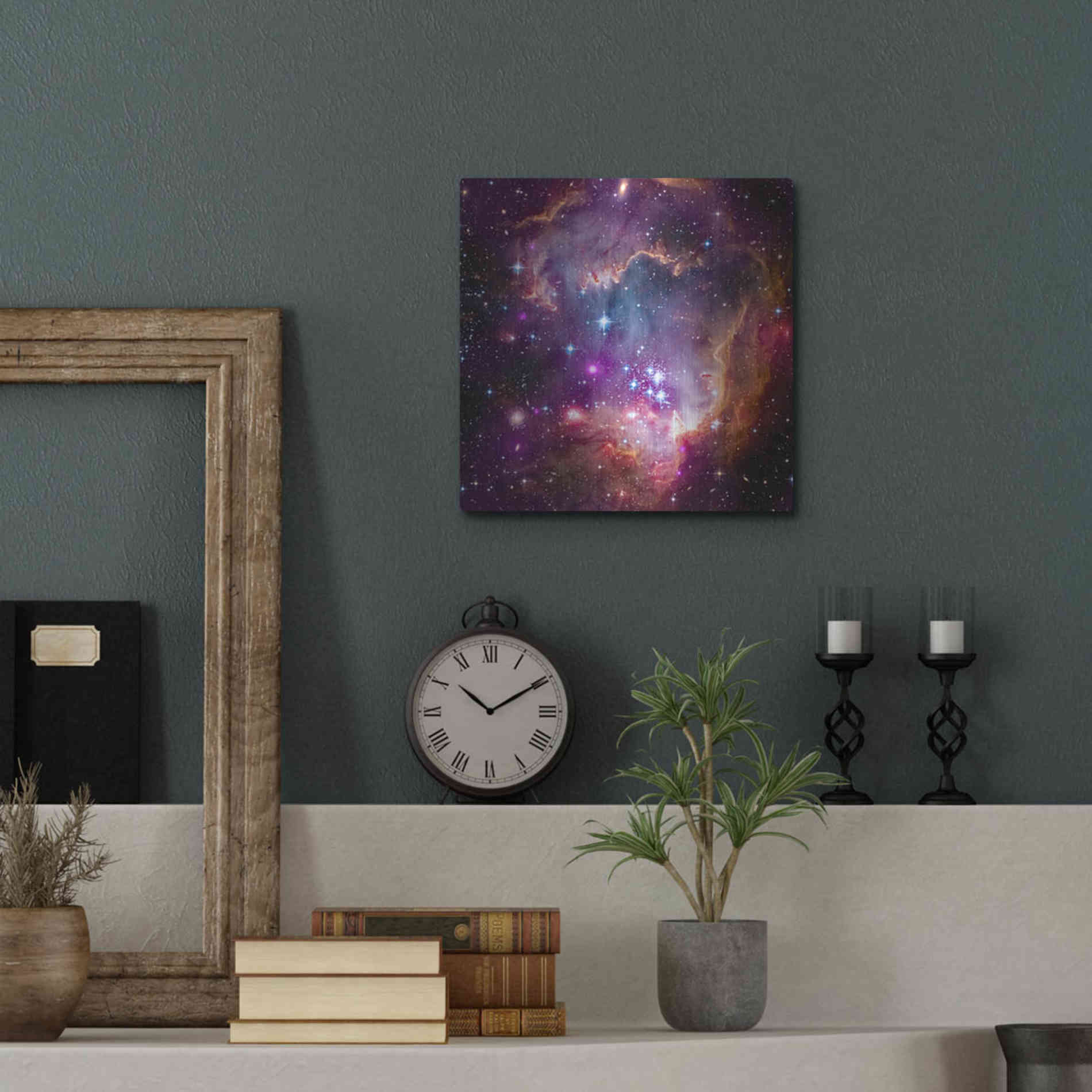 Luxe Metal Art 'Magellanic Cloud' Hubble Space Telescope, Metal Wall Art,12x12