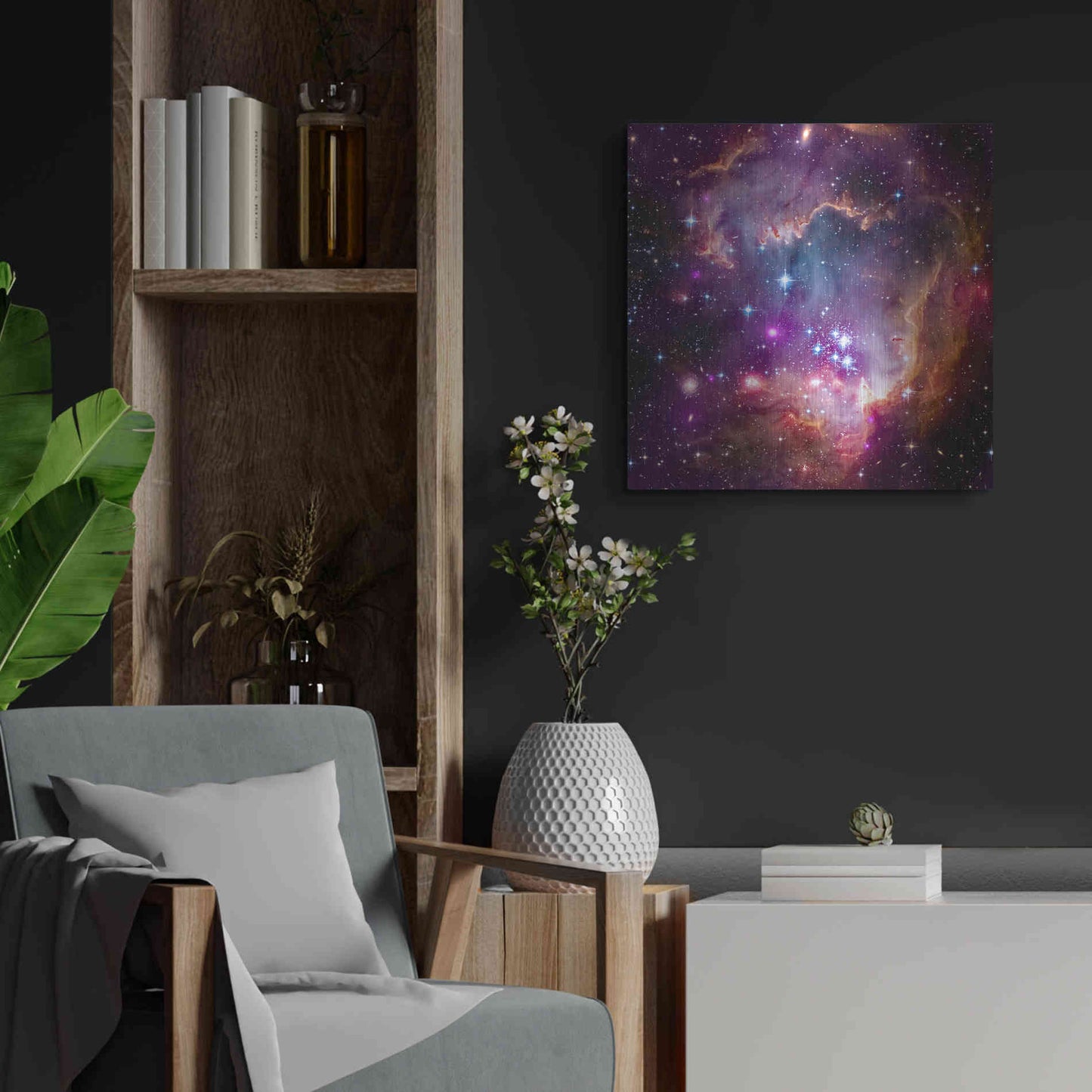 Luxe Metal Art 'Magellanic Cloud' Hubble Space Telescope, Metal Wall Art,24x24