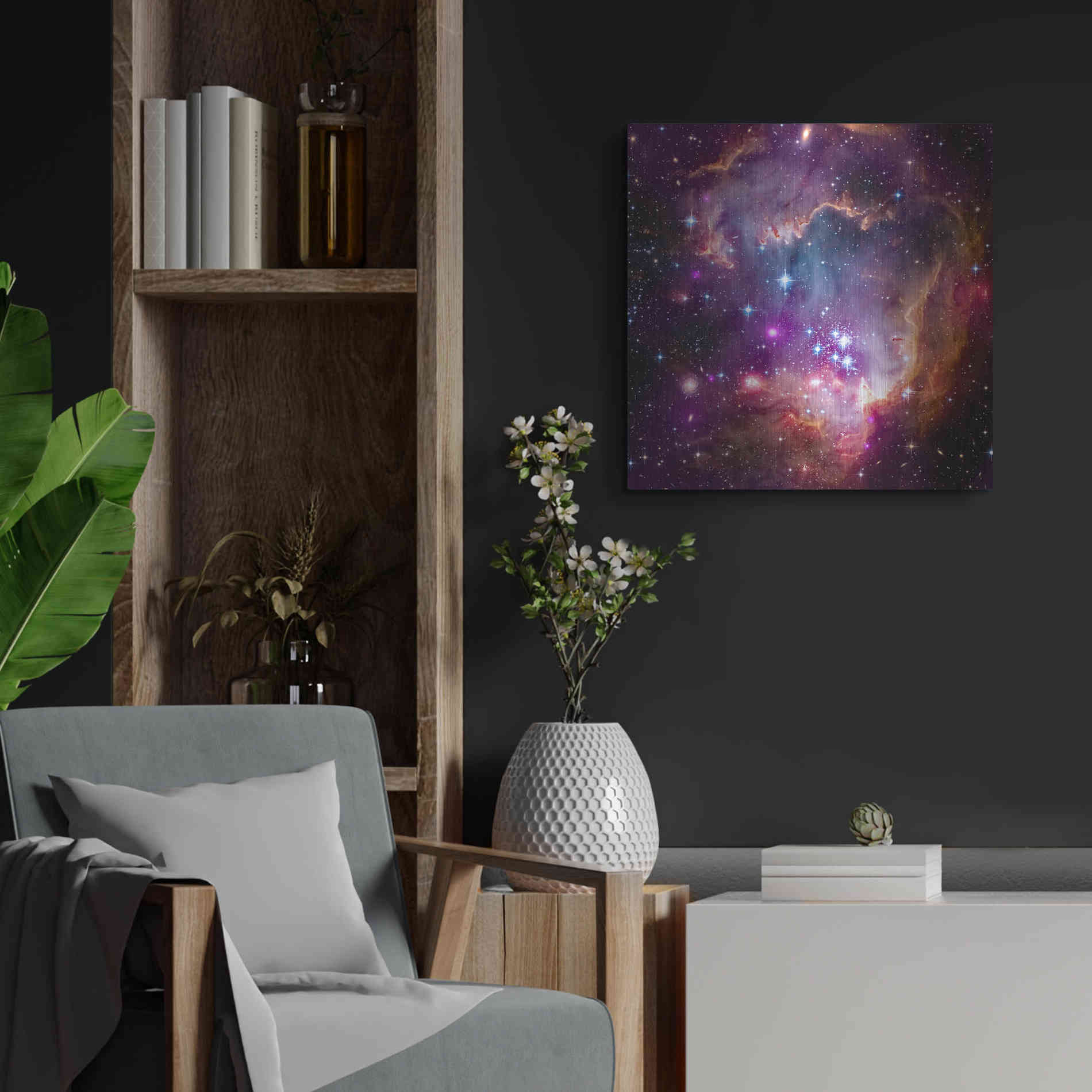 Luxe Metal Art 'Magellanic Cloud' Hubble Space Telescope, Metal Wall Art,24x24