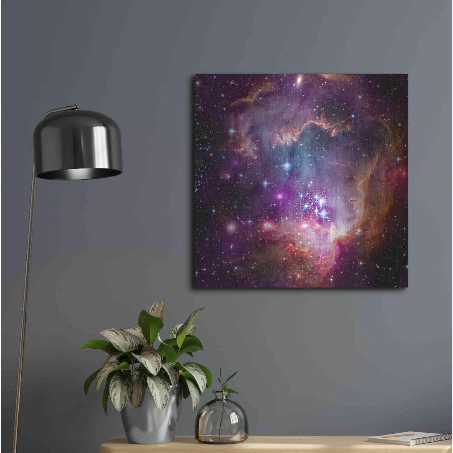 Luxe Metal Art 'Magellanic Cloud' Hubble Space Telescope, Metal Wall Art,24x24