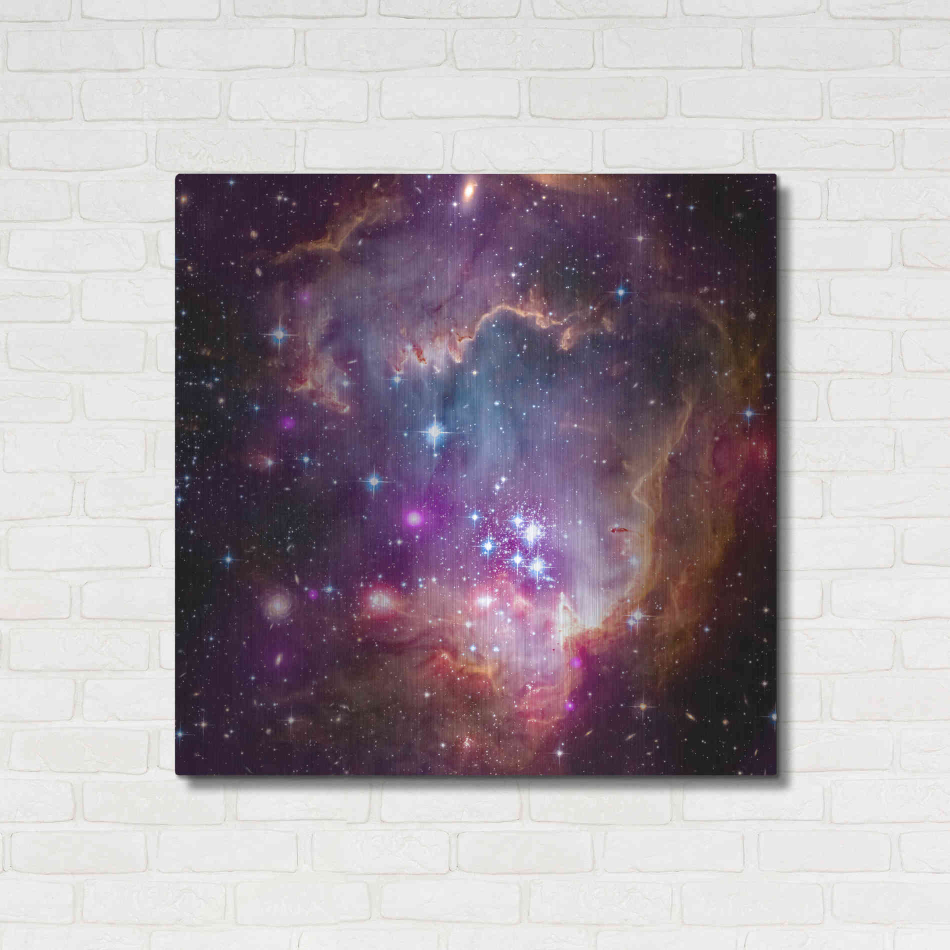 Luxe Metal Art 'Magellanic Cloud' Hubble Space Telescope, Metal Wall Art,36x36