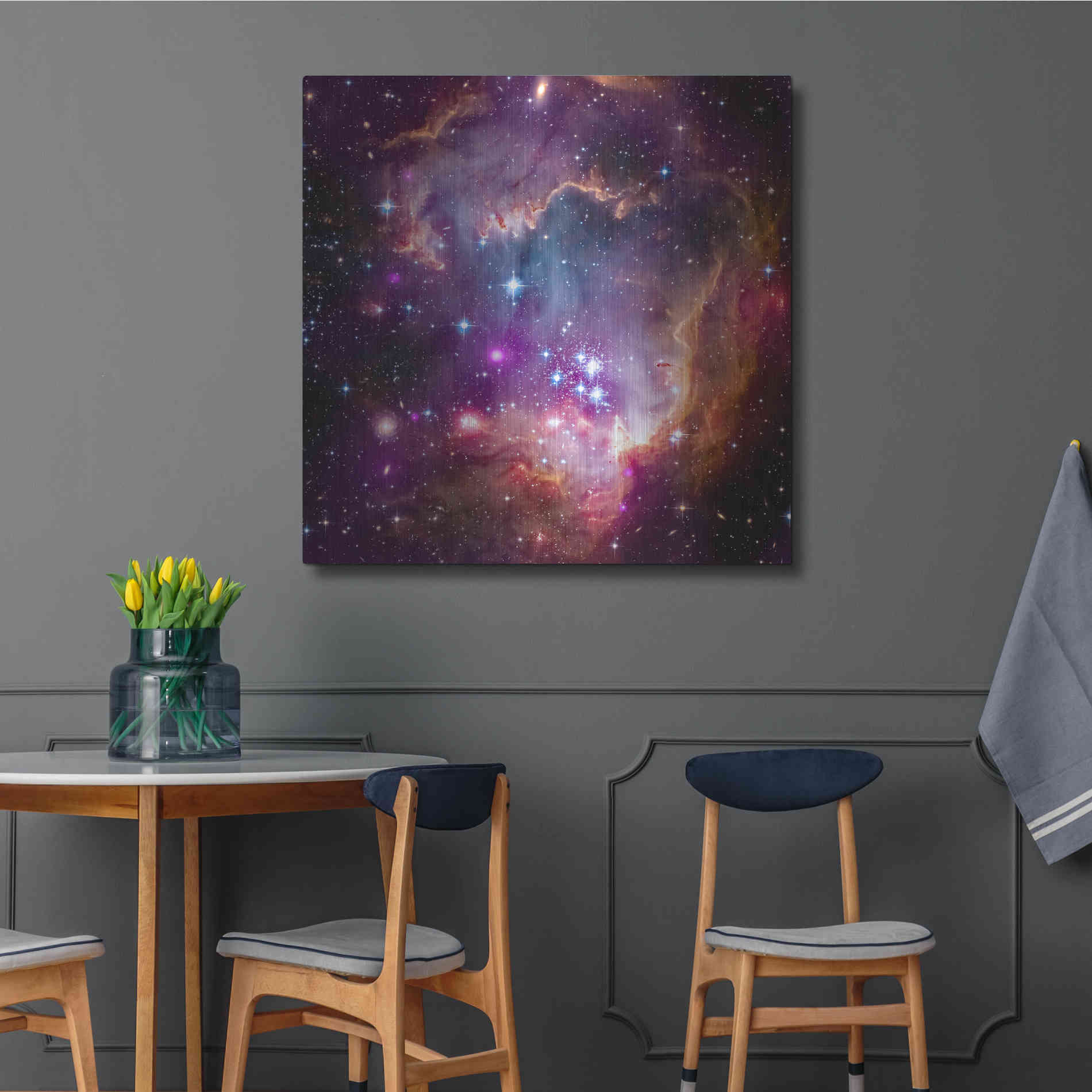 Luxe Metal Art 'Magellanic Cloud' Hubble Space Telescope, Metal Wall Art,36x36