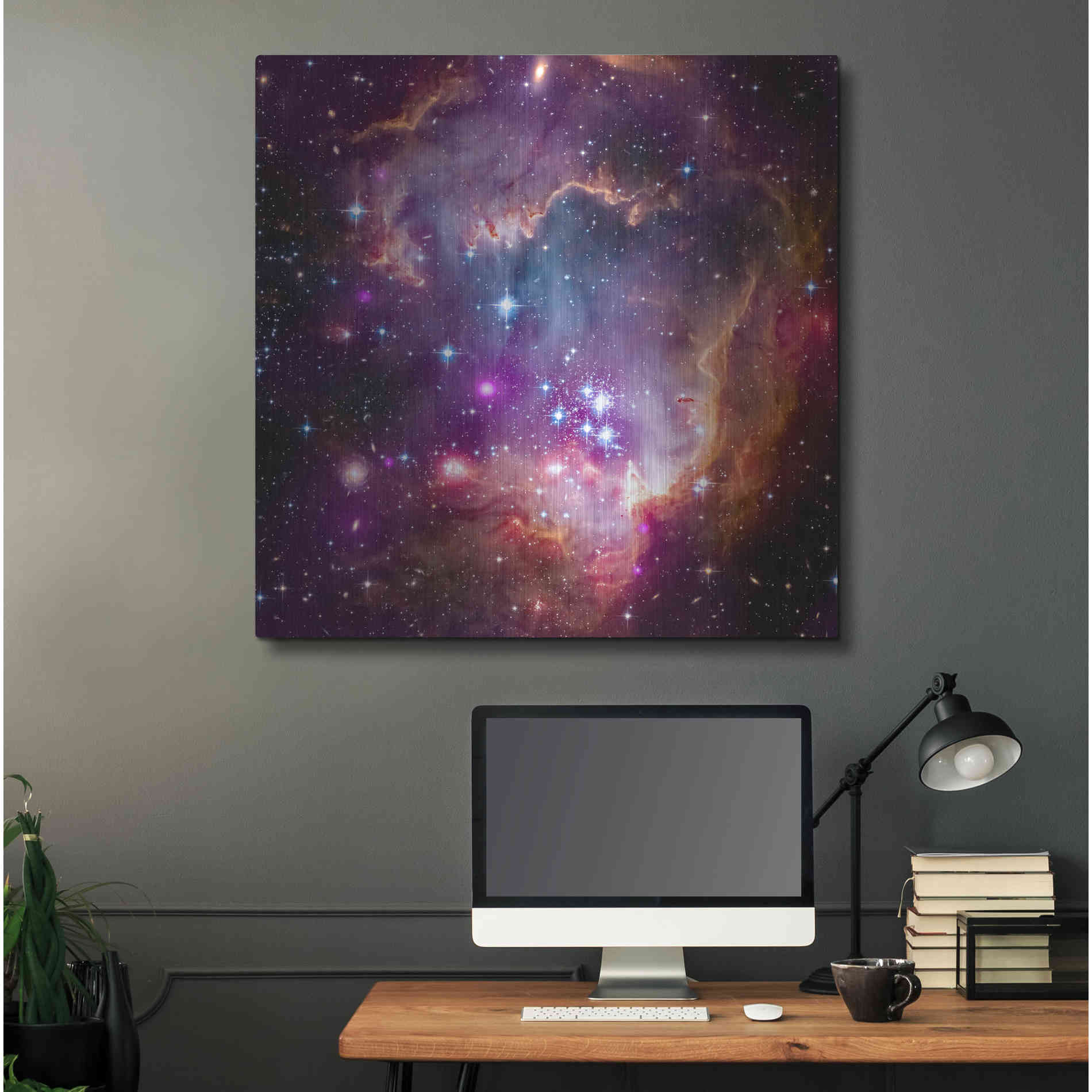 Luxe Metal Art 'Magellanic Cloud' Hubble Space Telescope, Metal Wall Art,36x36