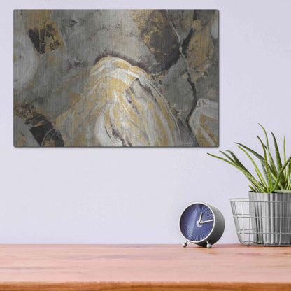Luxe Metal Art 'Painted Desert Phoenix Neutral' by Albena Hristova, Metal Wall Art,16x12