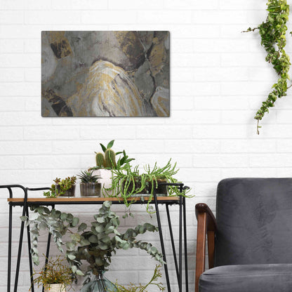 Luxe Metal Art 'Painted Desert Phoenix Neutral' by Albena Hristova, Metal Wall Art,16x12