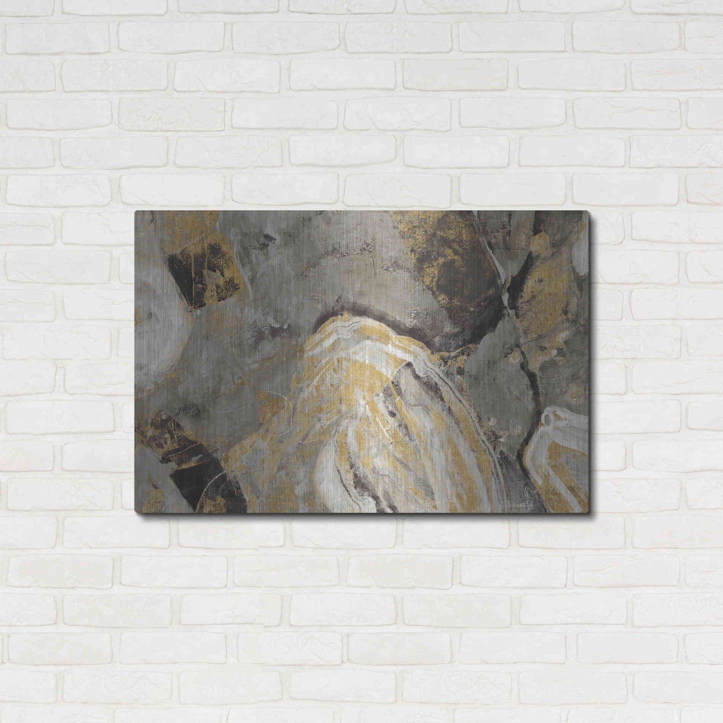 Luxe Metal Art 'Painted Desert Phoenix Neutral' by Albena Hristova, Metal Wall Art,36x24