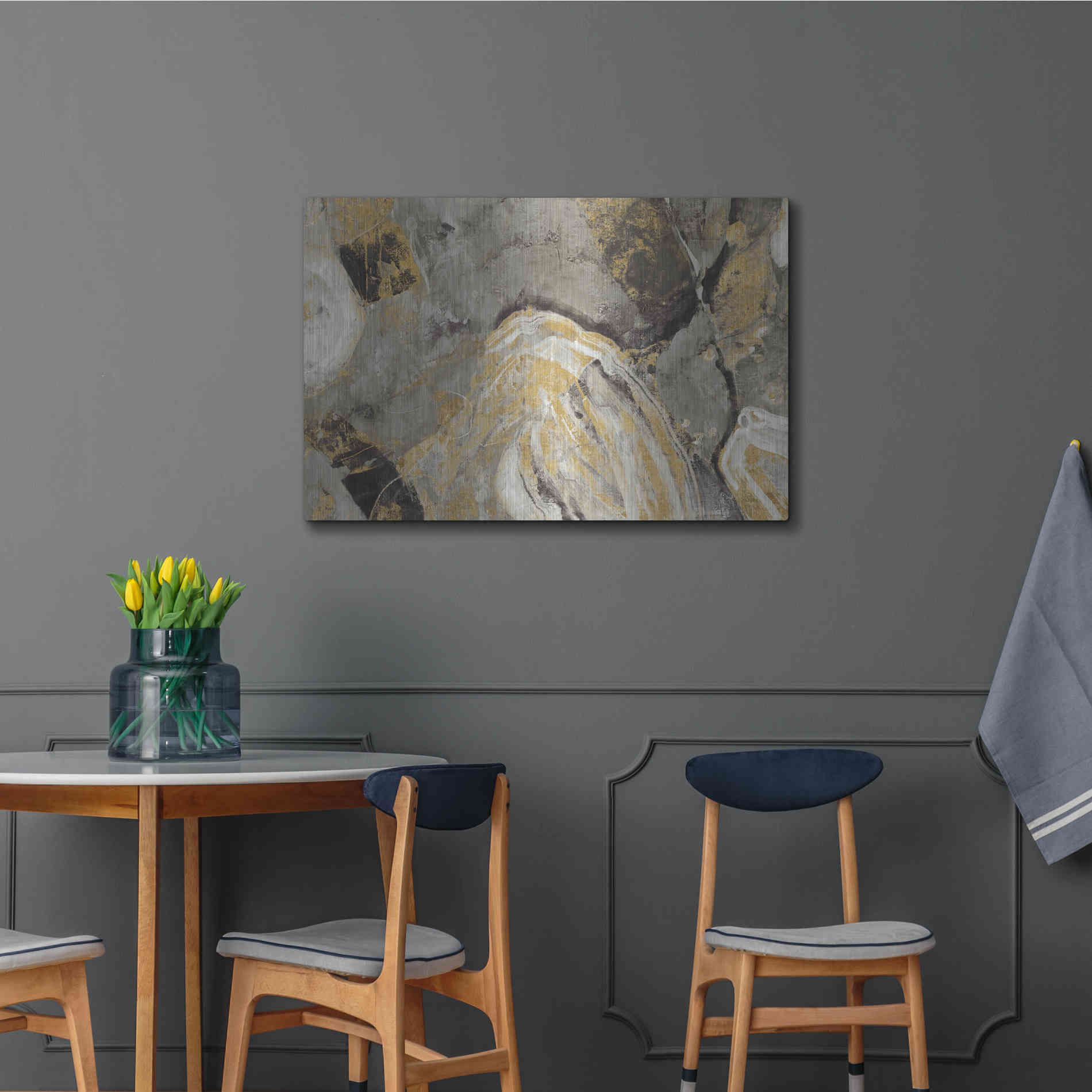 Luxe Metal Art 'Painted Desert Phoenix Neutral' by Albena Hristova, Metal Wall Art,36x24
