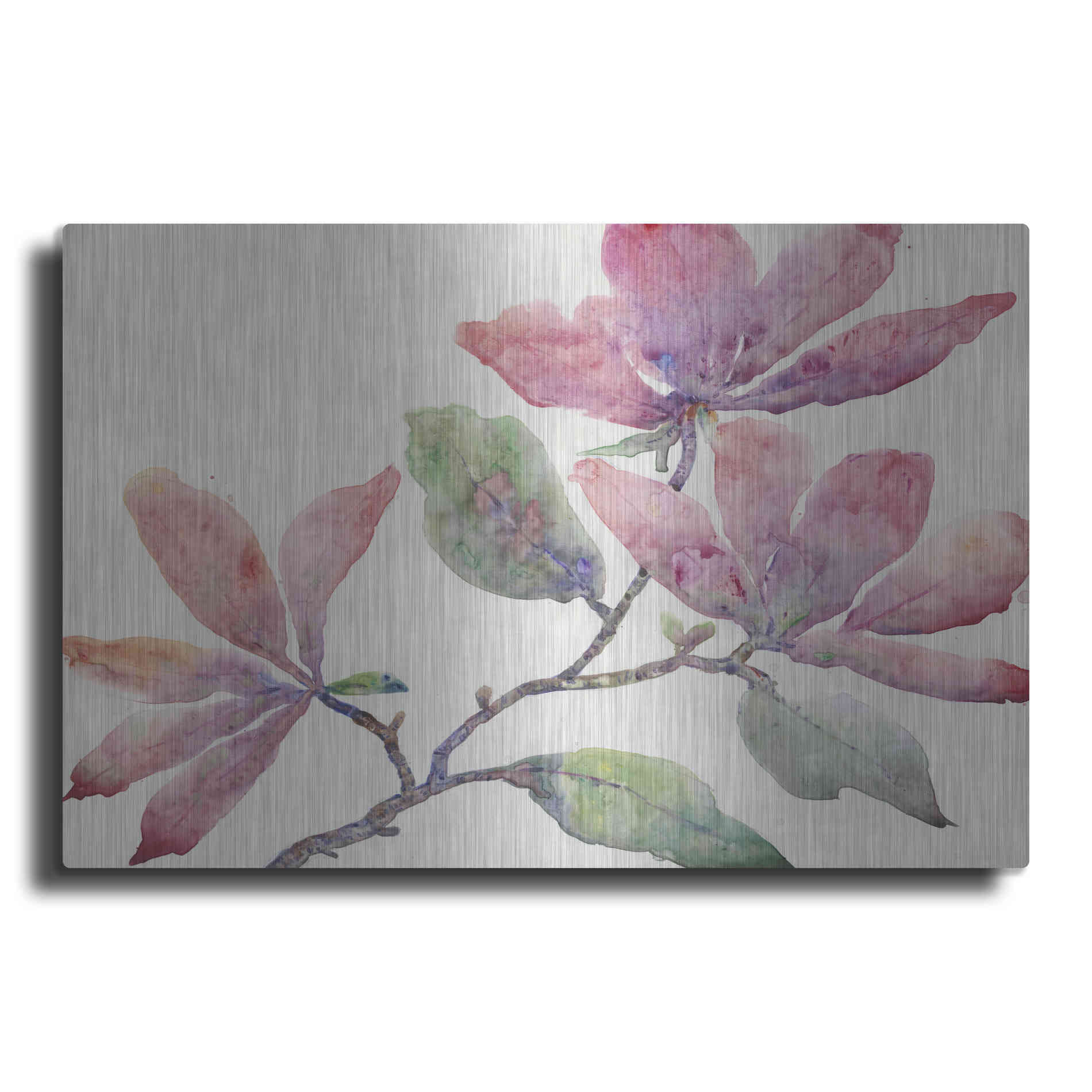 Luxe Metal Art 'Flowering Branch I' by Tim O'Toole, Metal Wall Art