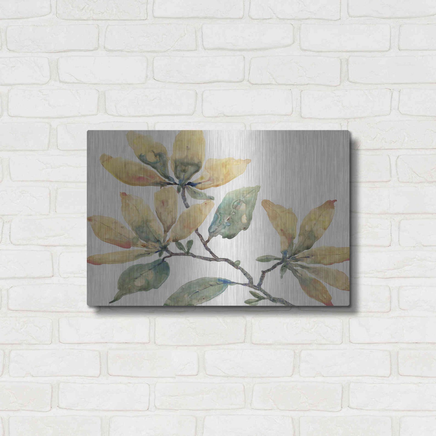 Luxe Metal Art 'Flowering Branch II' by Tim O'Toole, Metal Wall Art,24x16