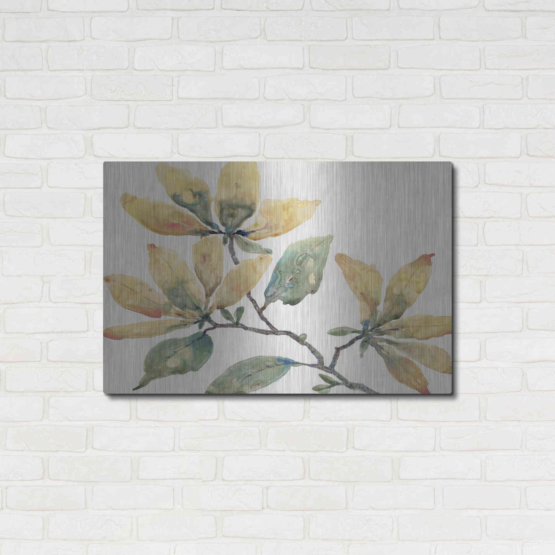 Luxe Metal Art 'Flowering Branch II' by Tim O'Toole, Metal Wall Art,36x24