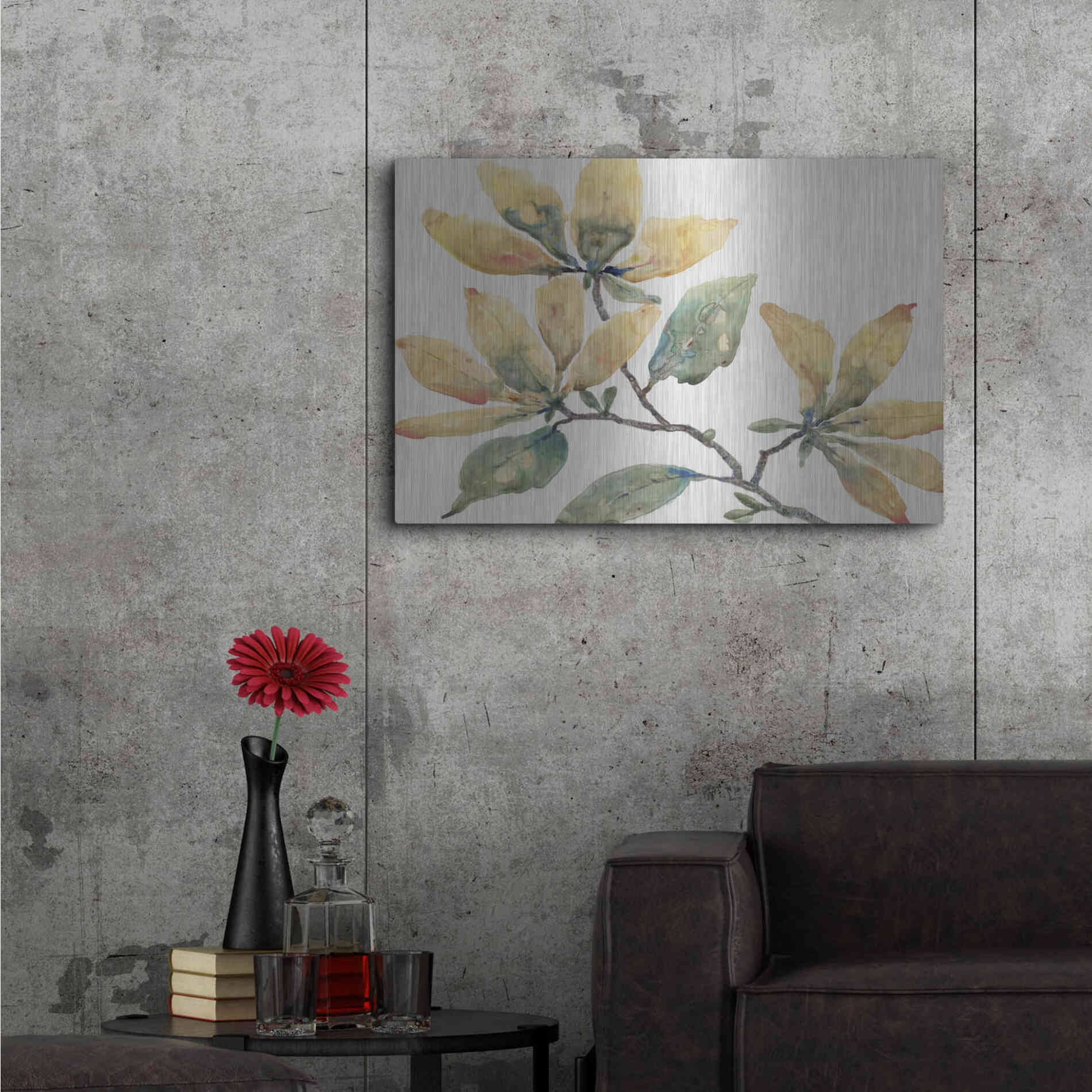 Luxe Metal Art 'Flowering Branch II' by Tim O'Toole, Metal Wall Art,36x24