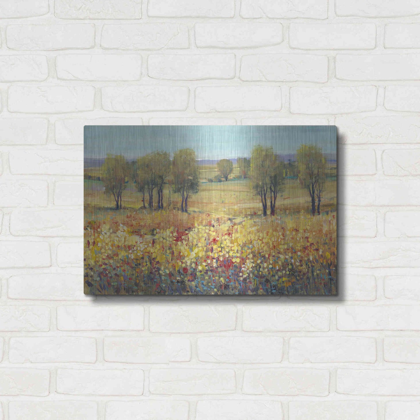 Luxe Metal Art 'Golden Fields I' by Tim O'Toole, Metal Wall Art,24x16