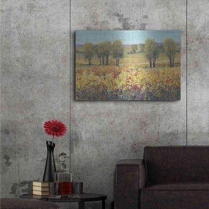 Luxe Metal Art 'Golden Fields I' by Tim O'Toole, Metal Wall Art,36x24