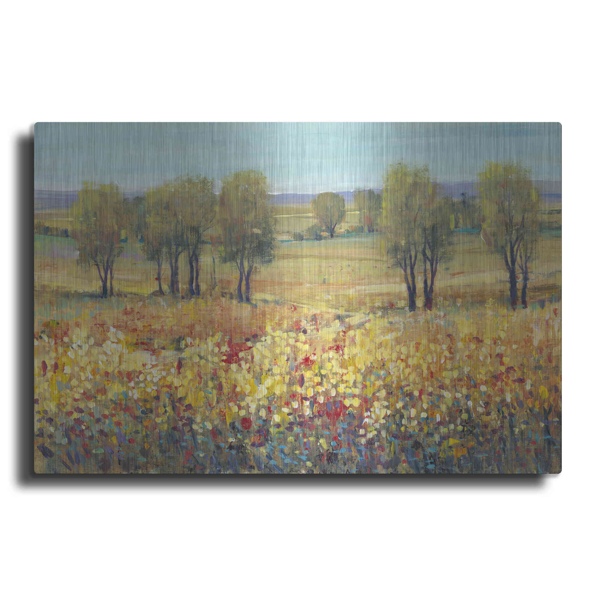 Luxe Metal Art 'Golden Fields I' by Tim O'Toole, Metal Wall Art