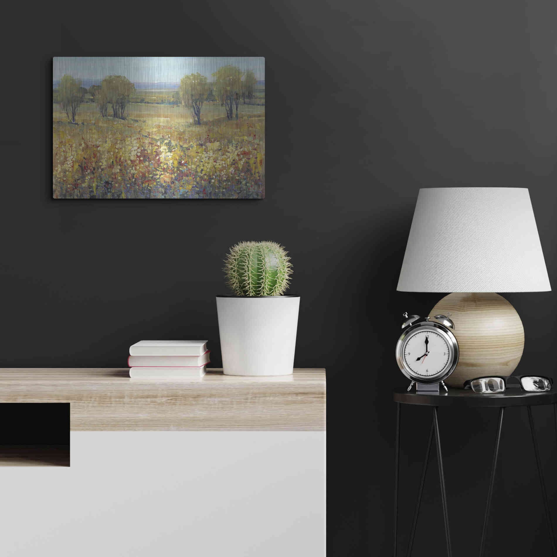 Luxe Metal Art 'Golden Fields II' by Tim O'Toole, Metal Wall Art,24x16