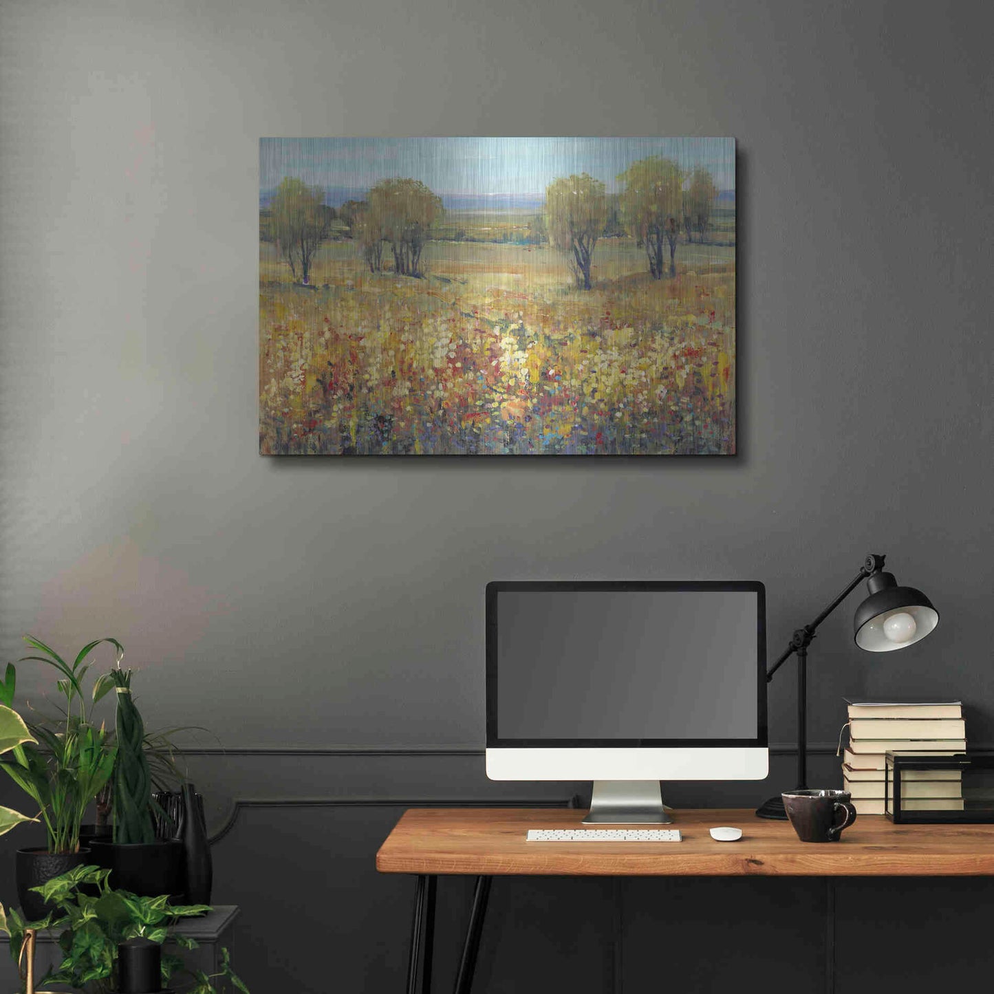 Luxe Metal Art 'Golden Fields II' by Tim O'Toole, Metal Wall Art,36x24