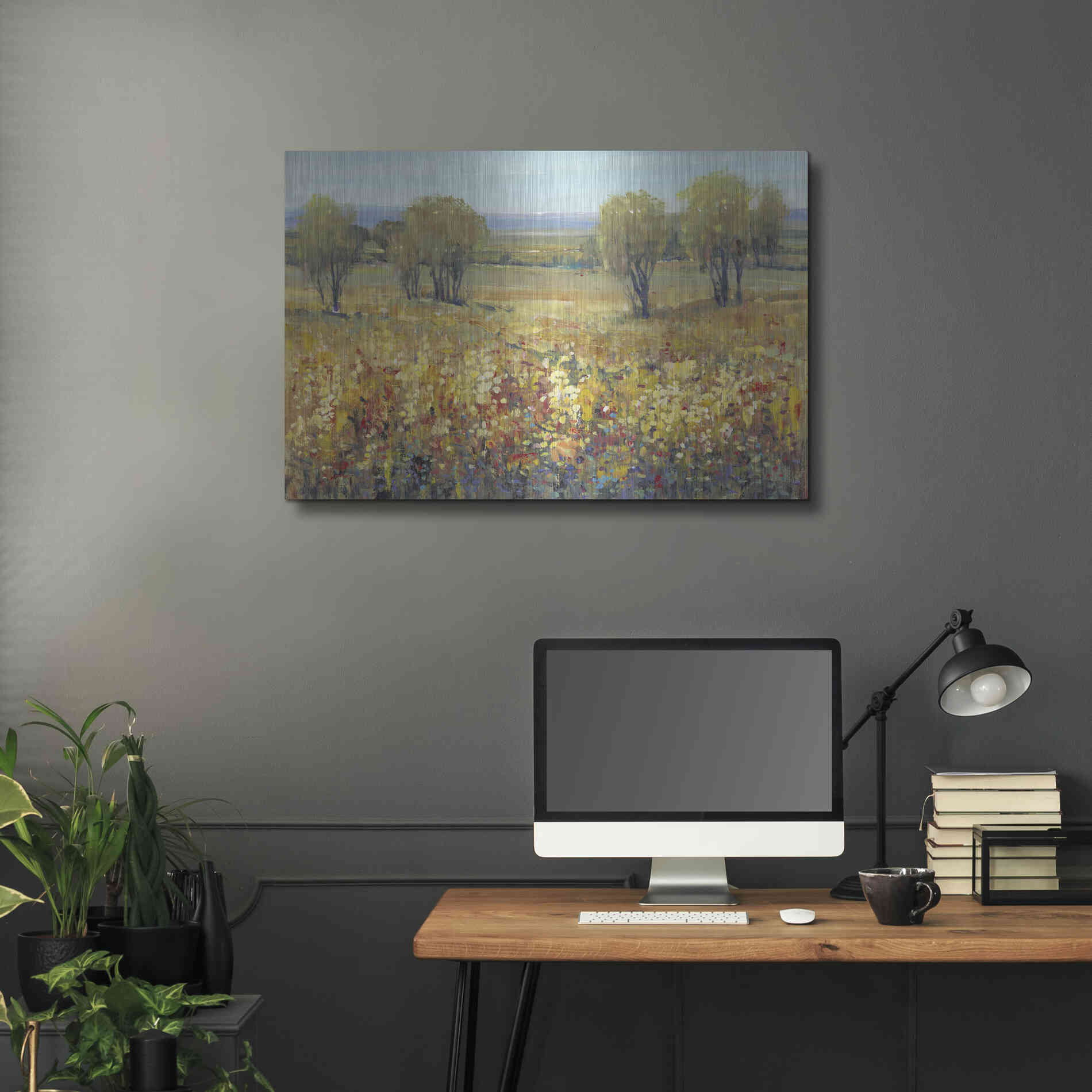 Luxe Metal Art 'Golden Fields II' by Tim O'Toole, Metal Wall Art,36x24