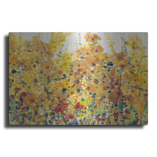 Luxe Metal Art 'Golden Summer Garden I' by Tim O'Toole, Metal Wall Art