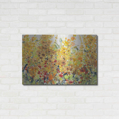 Luxe Metal Art 'Golden Summer Garden II' by Tim O'Toole, Metal Wall Art,36x24