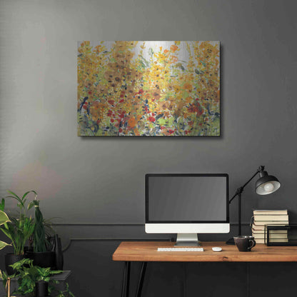 Luxe Metal Art 'Golden Summer Garden II' by Tim O'Toole, Metal Wall Art,36x24