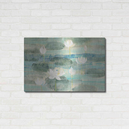 Luxe Metal Art 'Water Lilies Bright' by Albena Hristova, Metal Wall Art,36x24