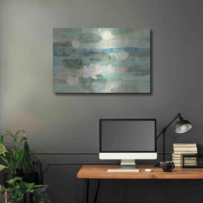 Luxe Metal Art 'Water Lilies Bright' by Albena Hristova, Metal Wall Art,36x24