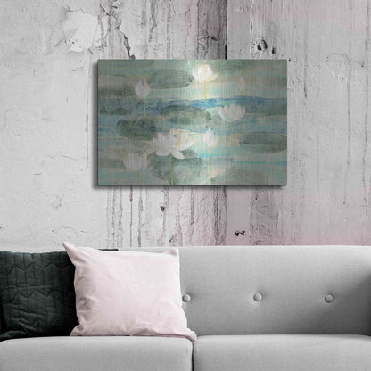 Luxe Metal Art 'Water Lilies Bright' by Albena Hristova, Metal Wall Art,36x24