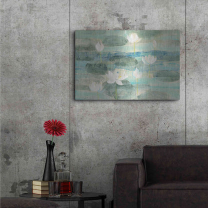 Luxe Metal Art 'Water Lilies Bright' by Albena Hristova, Metal Wall Art,36x24
