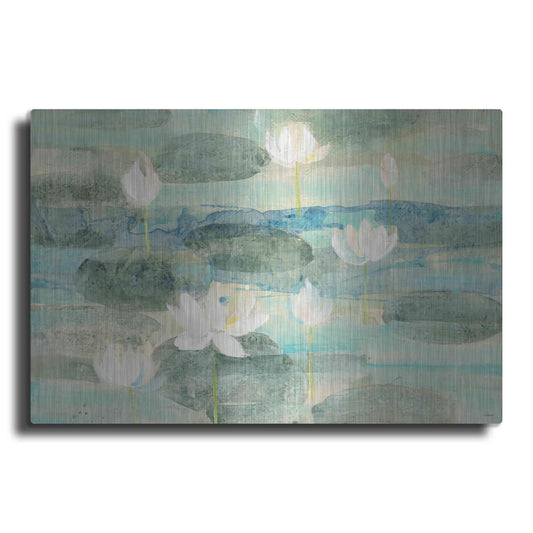 Luxe Metal Art 'Water Lilies Bright' by Albena Hristova, Metal Wall Art