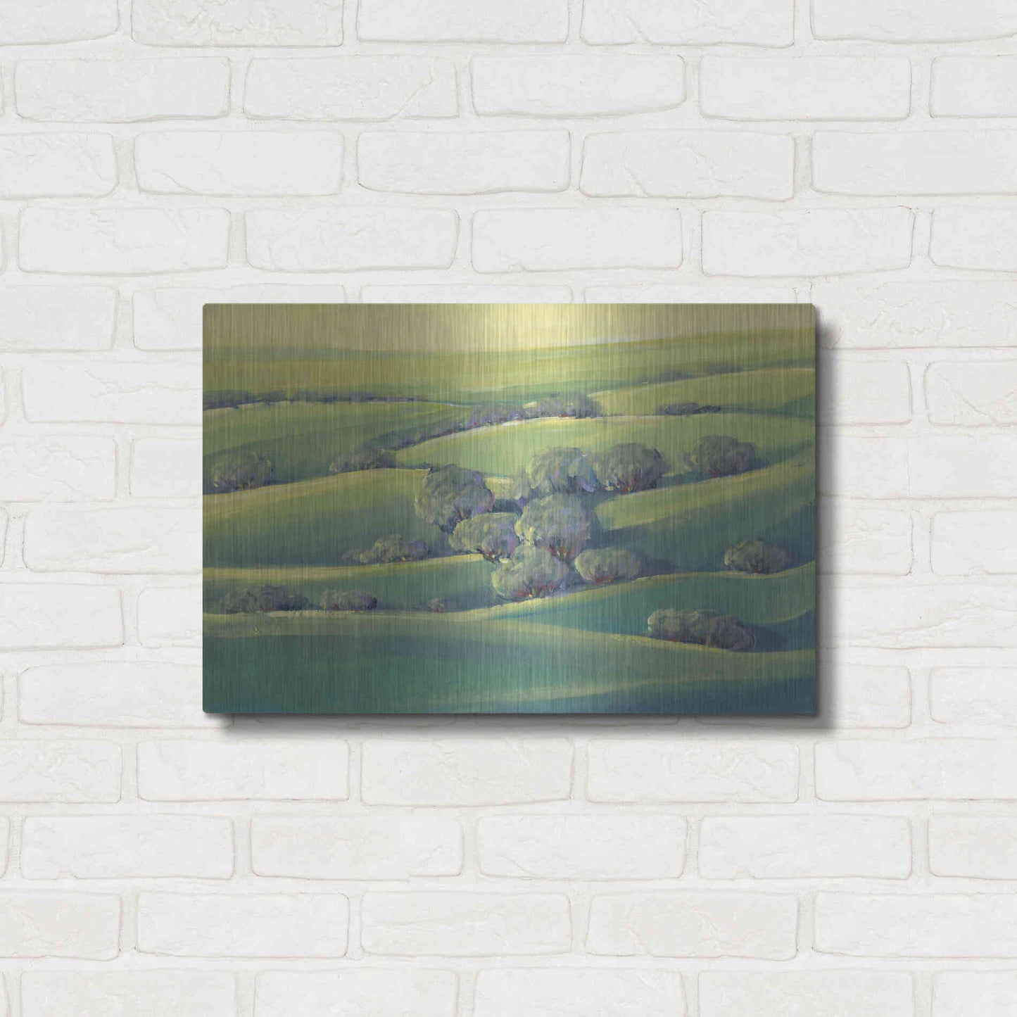 Luxe Metal Art 'Hillside View II' by Tim O'Toole, Metal Wall Art,24x16
