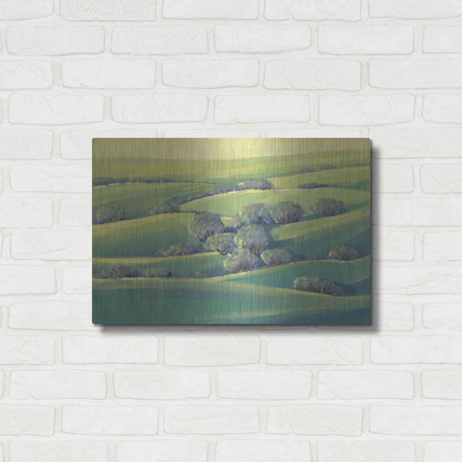 Luxe Metal Art 'Hillside View II' by Tim O'Toole, Metal Wall Art,24x16