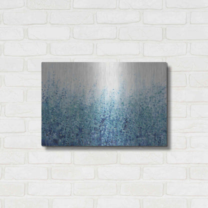 Luxe Metal Art 'Misty Blues I' by Tim O'Toole, Metal Wall Art,24x16