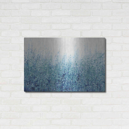 Luxe Metal Art 'Misty Blues I' by Tim O'Toole, Metal Wall Art,36x24