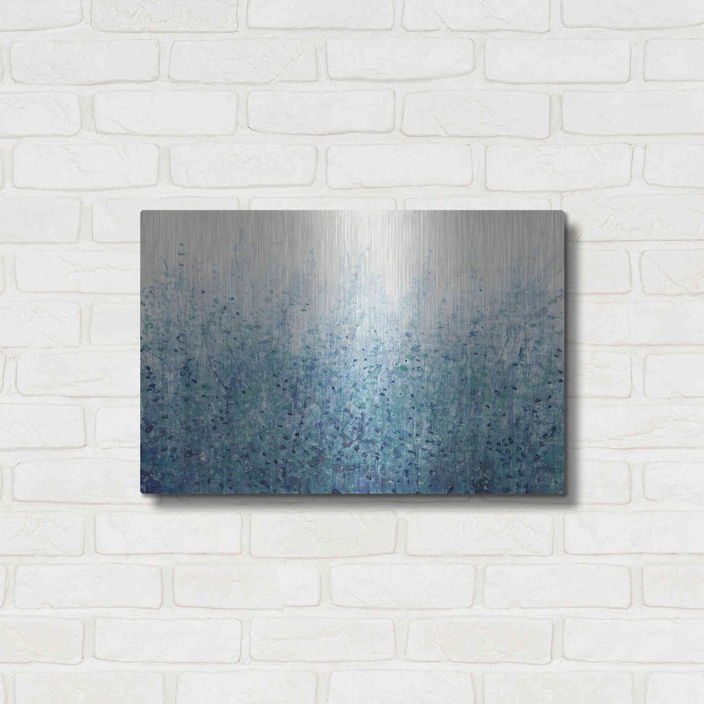 Luxe Metal Art 'Misty Blues II' by Tim O'Toole, Metal Wall Art,24x16