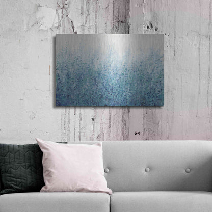 Luxe Metal Art 'Misty Blues II' by Tim O'Toole, Metal Wall Art,36x24