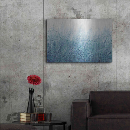 Luxe Metal Art 'Misty Blues II' by Tim O'Toole, Metal Wall Art,36x24