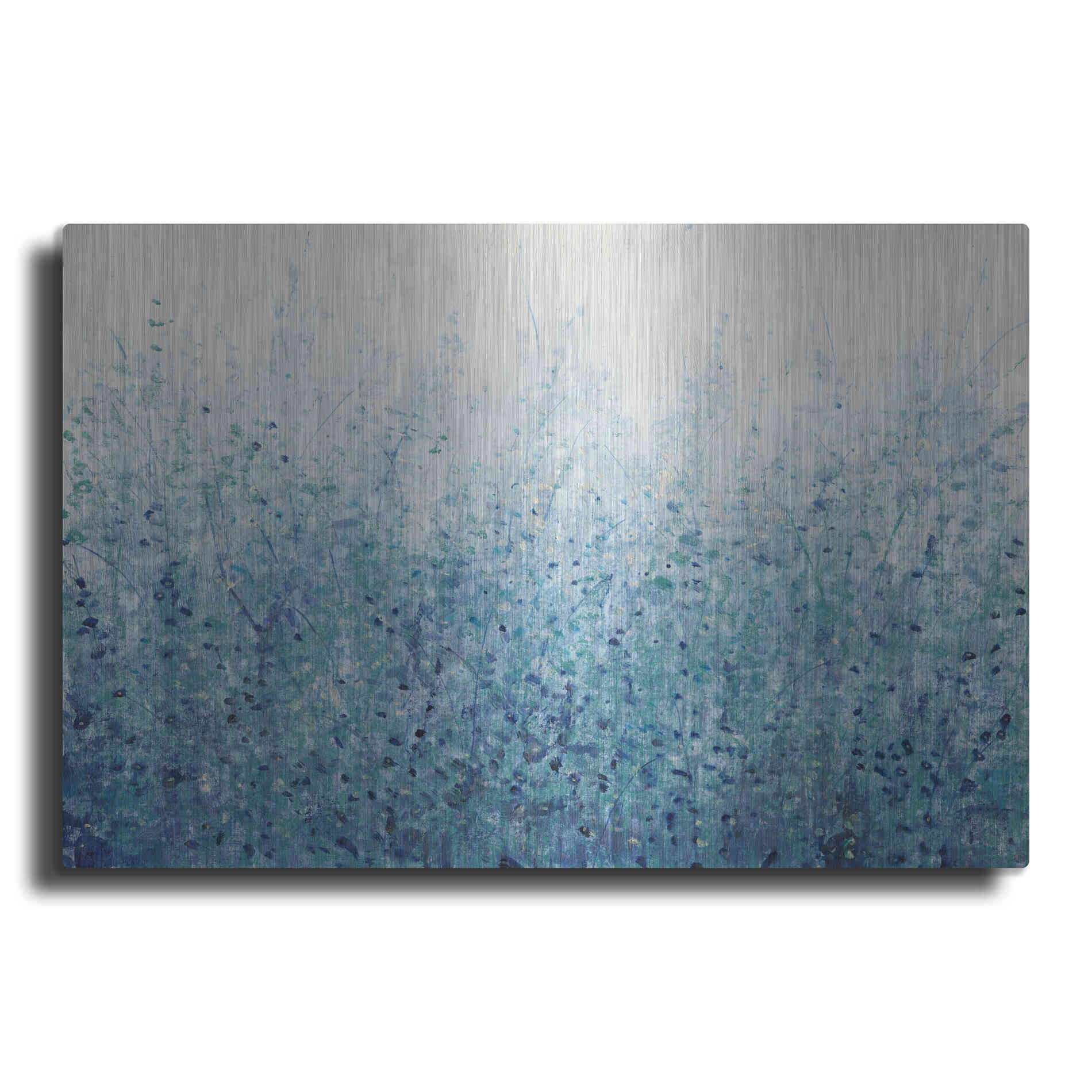 Luxe Metal Art 'Misty Blues II' by Tim O'Toole, Metal Wall Art