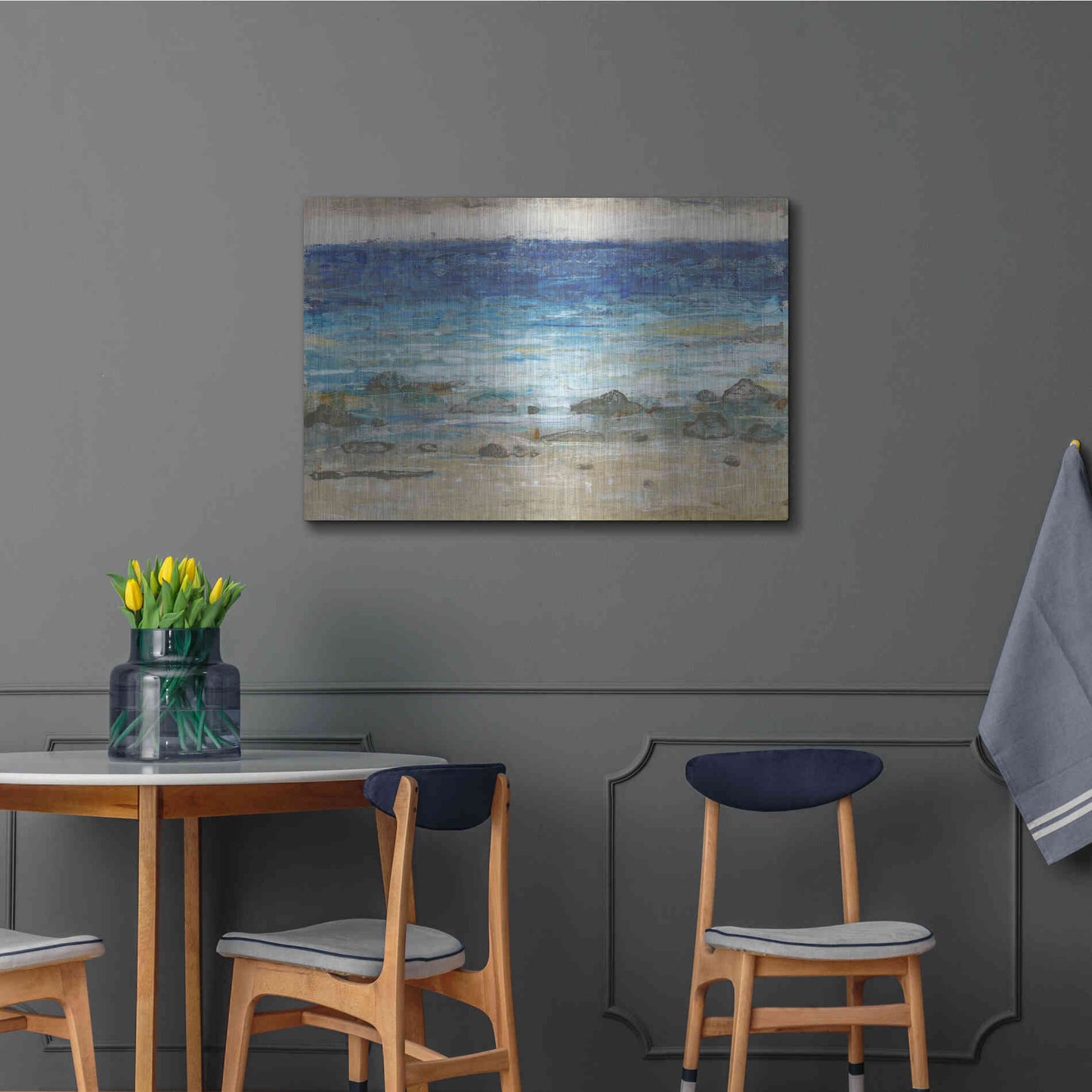 Luxe Metal Art 'Rocky Shoreline II' by Tim O'Toole, Metal Wall Art,36x24