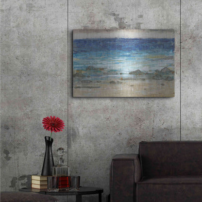 Luxe Metal Art 'Rocky Shoreline II' by Tim O'Toole, Metal Wall Art,36x24