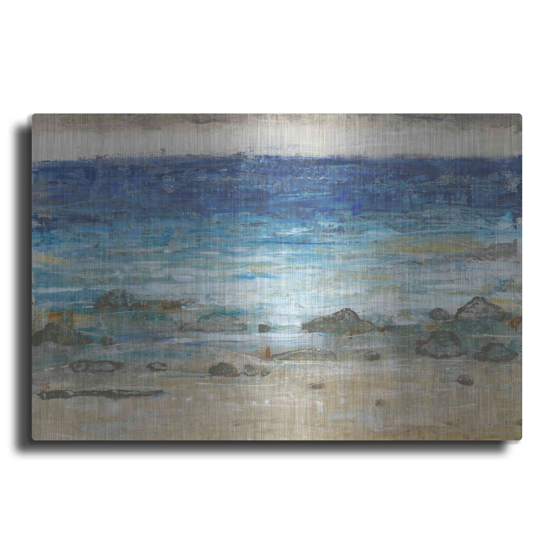 Luxe Metal Art 'Rocky Shoreline II' by Tim O'Toole, Metal Wall Art