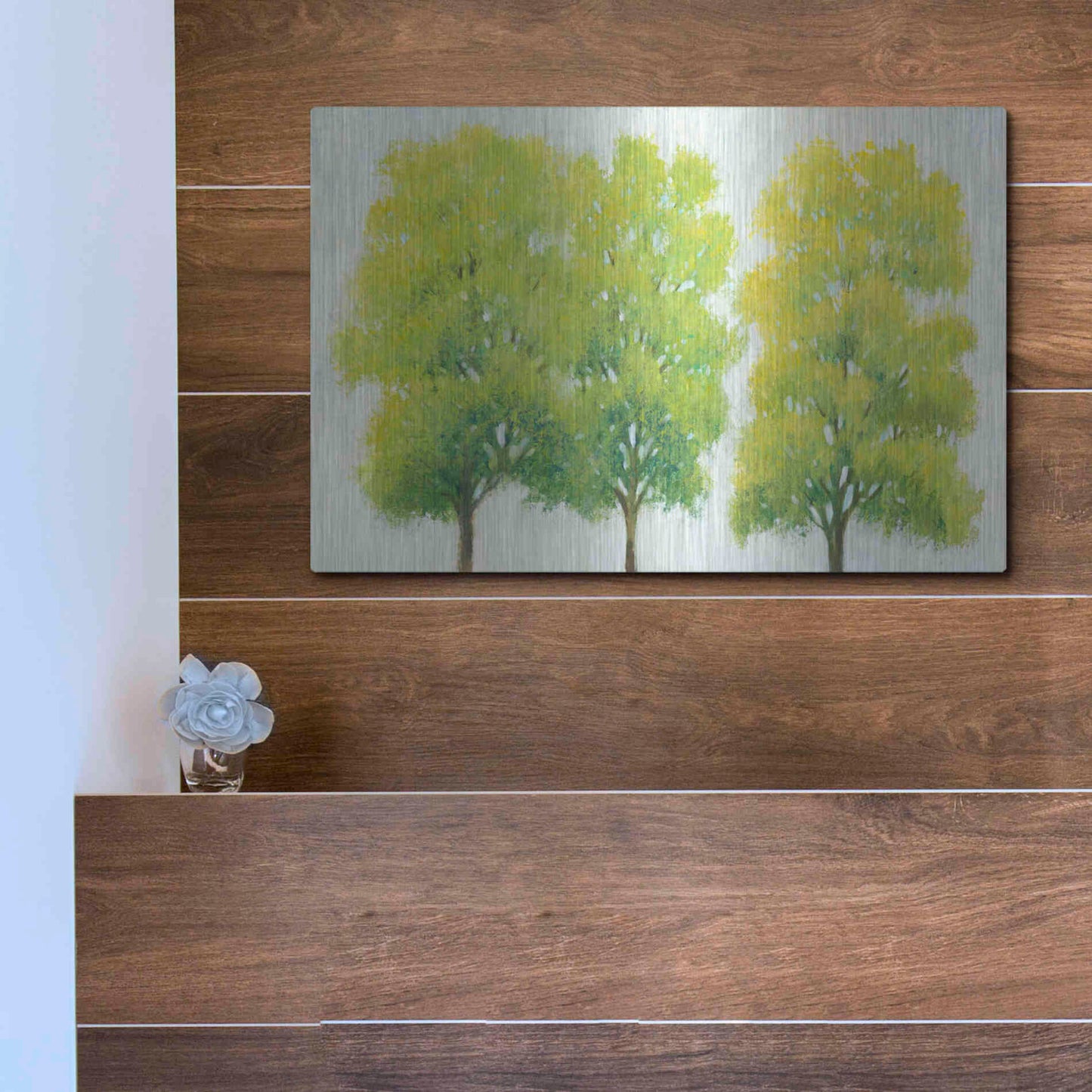 Luxe Metal Art 'Spring Eternal I' by Tim O'Toole, Metal Wall Art,16x12