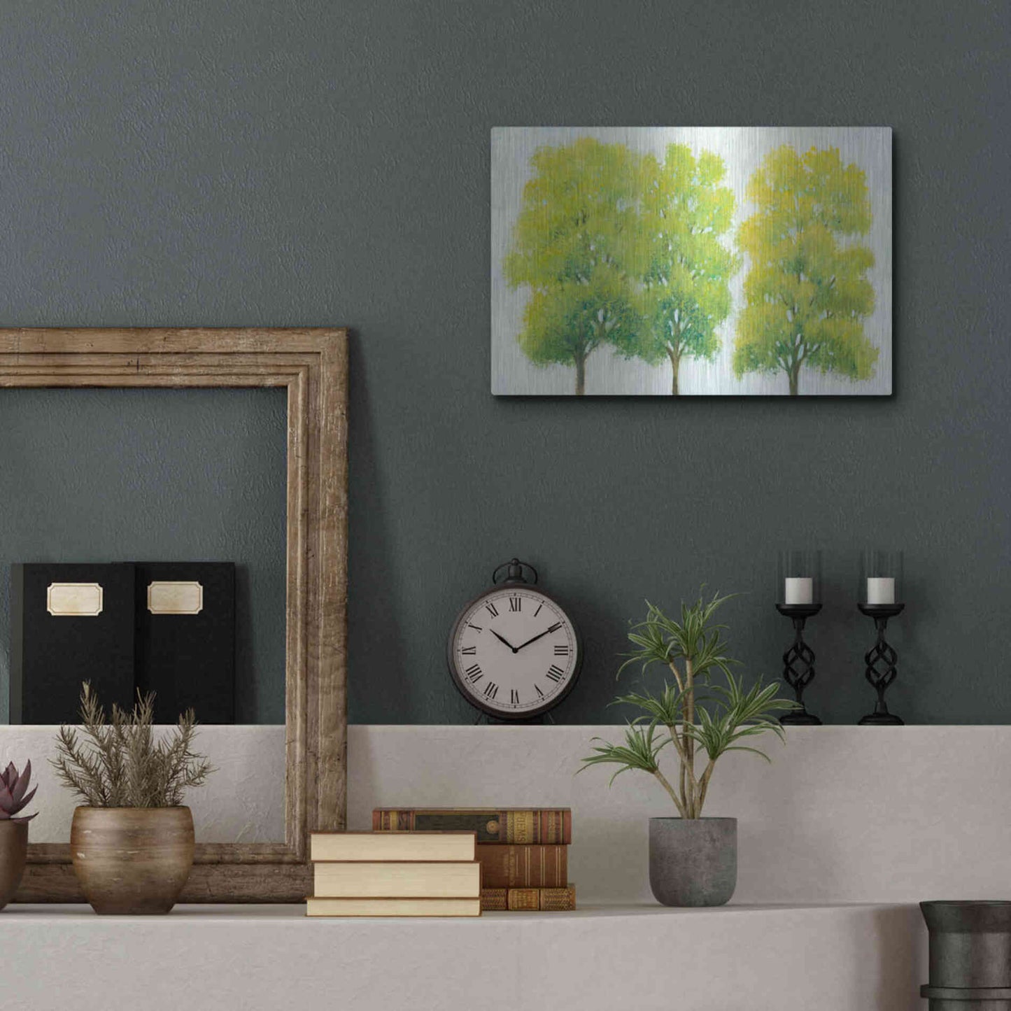 Luxe Metal Art 'Spring Eternal I' by Tim O'Toole, Metal Wall Art,16x12