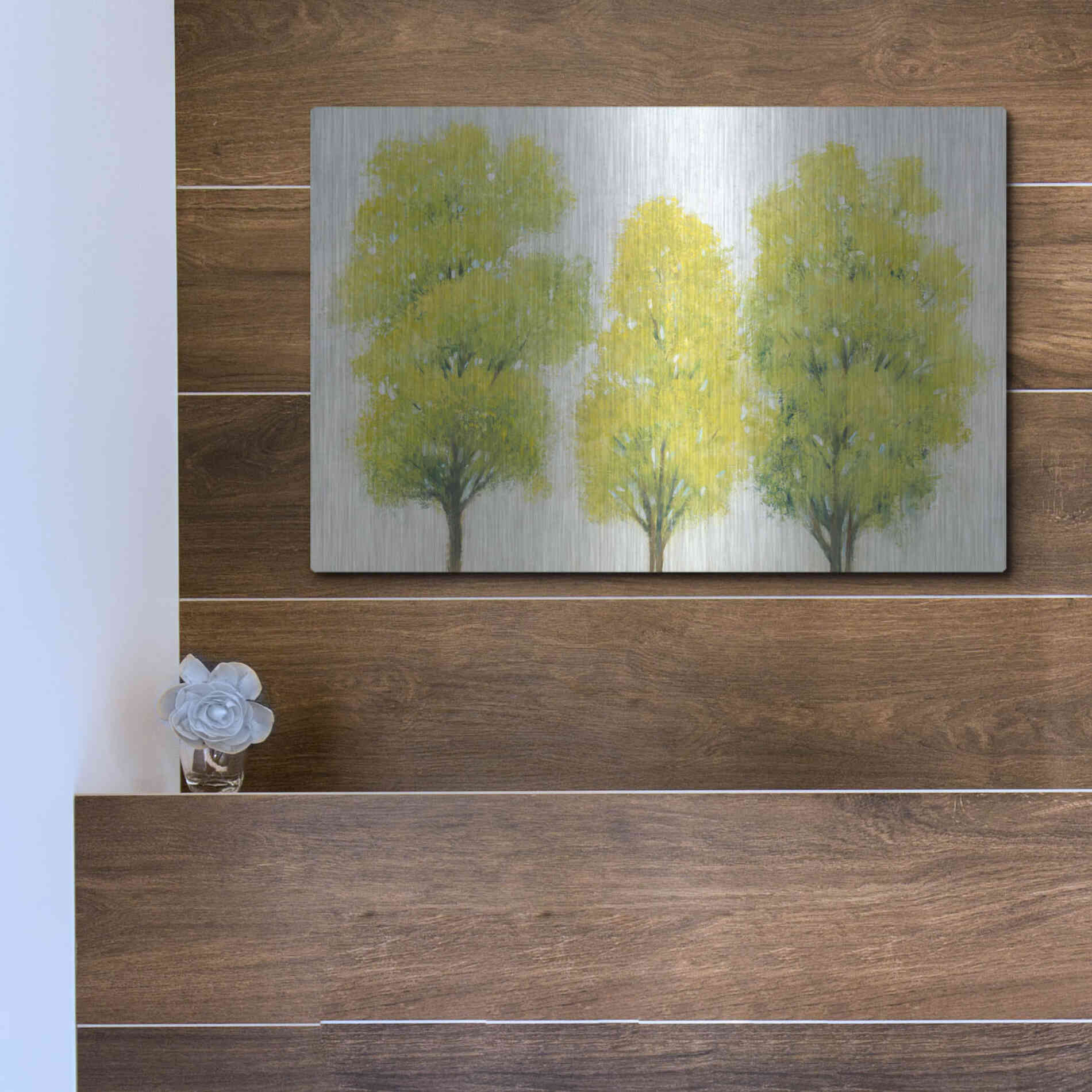 Luxe Metal Art 'Spring Eternal II' by Tim O'Toole, Metal Wall Art,16x12