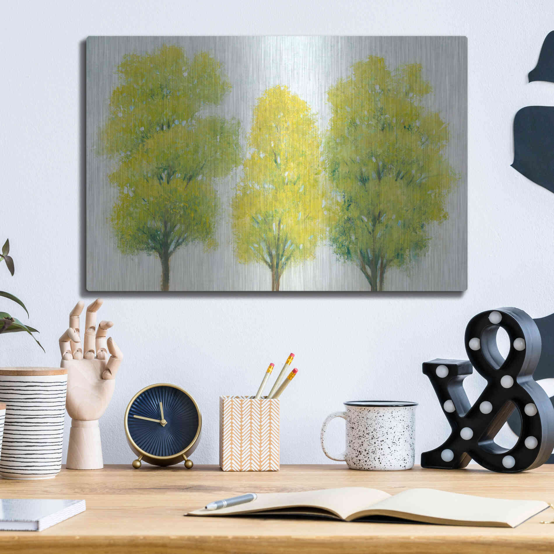 Luxe Metal Art 'Spring Eternal II' by Tim O'Toole, Metal Wall Art,16x12